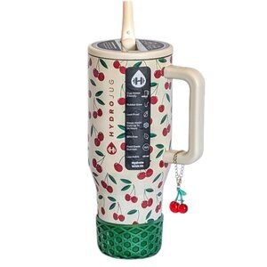 🍒 LIMITED EDITION "Cherry" HydroJug 40oz Traveler with Accessories NWT